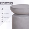 Faux Concrete Texture 17 Inch Height Accent Table For Indoor And Outdoor Gray Garden & Outdoor European Magnesium Oxide