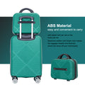 2Piece Luggage Sets Abs Lightweight Suitcasespinner Wheels, 20 14 Dark Green Dark Green Abs