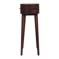 Solid Wood Mini Albion Chestnut Console Brown Brown Primary Living Space Scandinavian Freestanding Mango Drawers Lacquered Oval Wood Solid Wood