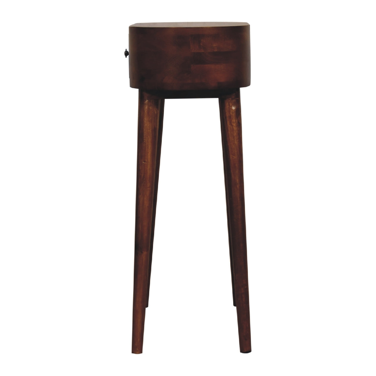 Solid Wood Mini Albion Chestnut Console Brown Brown Primary Living Space Scandinavian Freestanding Mango Drawers Lacquered Oval Wood Solid Wood