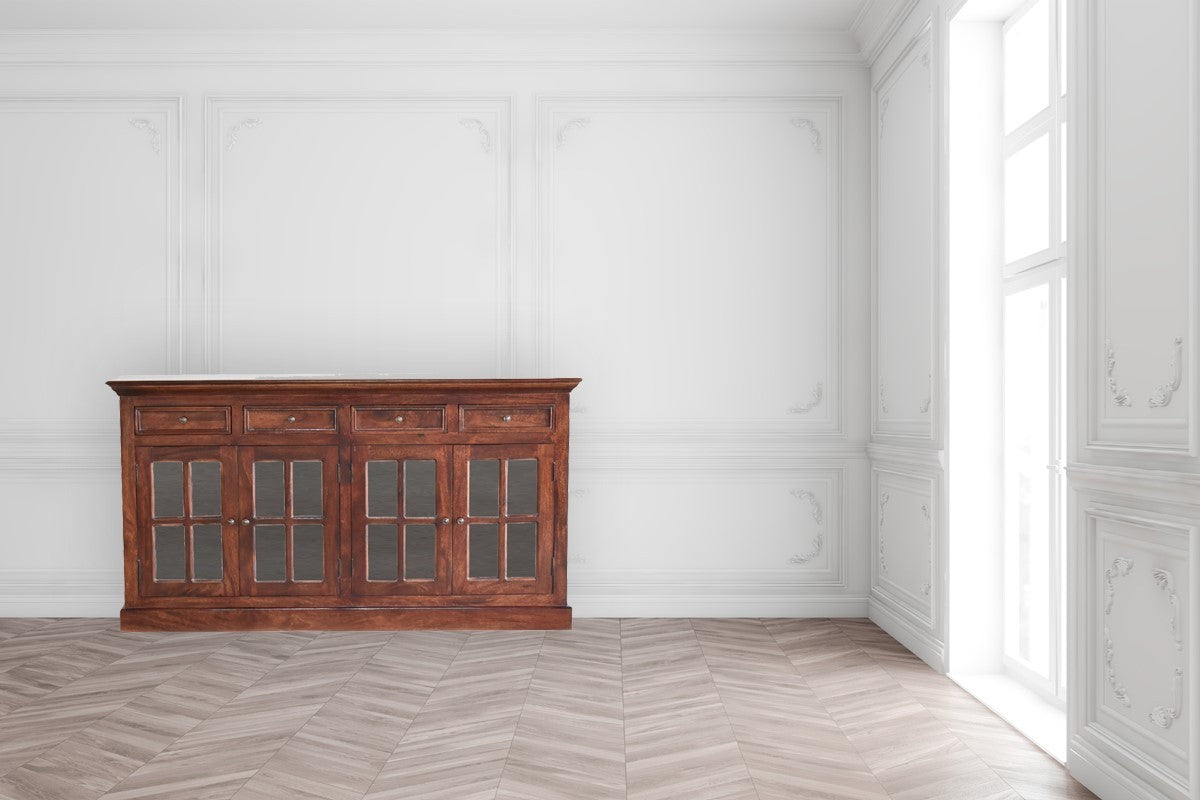 Large Cherry Glazed Sideboard Cherry Solid Wood