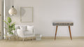 Edessa Bone Inlay Console Table Oak Solid Wood