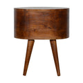 Chestnut Rounded Bedside Table Chestnut Solid Wood