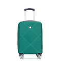 4 Piece Abs Lightweight Suitcase, 14 Inch Makeup Box, Aircraft Wheels 14 20 24 28 Dark Green Dark Green Abs