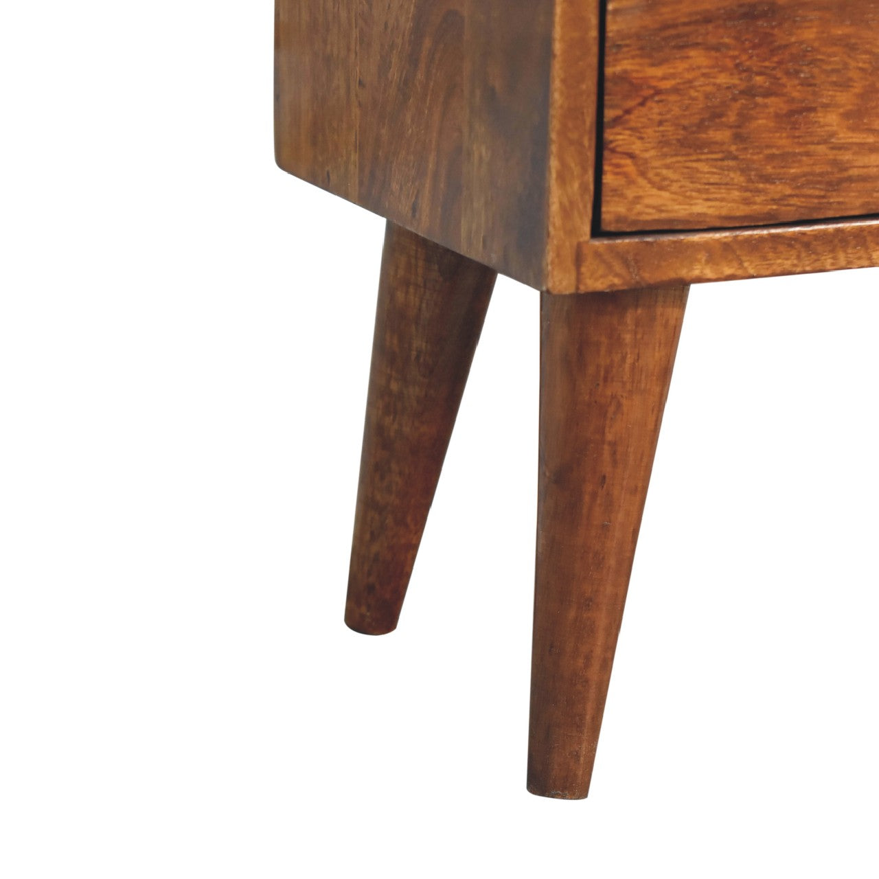 Mini Chestnut Modern Bedside Chestnut Solid Wood