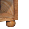 Larissa Large Coffee Table Oak Wood Rattan