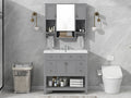 36'' Bathroom Vanity With Top Sink, Modern Mirror Cabinet With Towels Bar, Bathroom Storage Cabinet With 2 Soft Closing Doors And 6 Drawers, Single Sink Bathroom Vanity 4 Grey 4 Bathroom Freestanding Solid Wood Mdf Resin