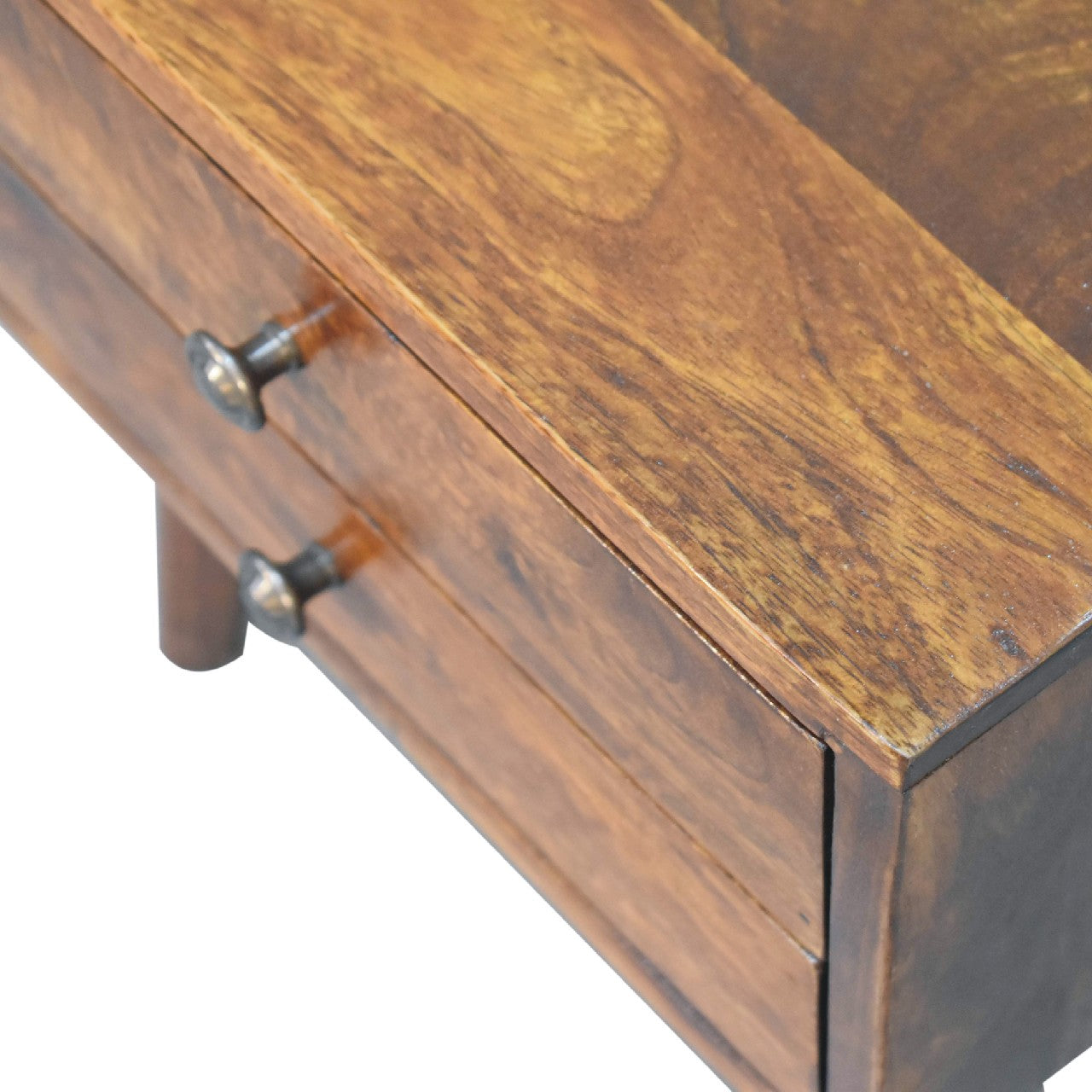 Mini Chestnut Modern Bedside Chestnut Solid Wood