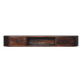 Lunar 2 Drawer Floating Console Chestnut Solid Wood