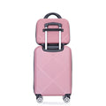 2Piece Luggage Sets Abs Lightweight Suitcasespinner Wheels, 20 14 Pink Pink Abs