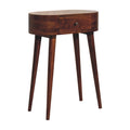 Solid Wood Mini Albion Chestnut Console Brown Brown Primary Living Space Scandinavian Freestanding Mango Drawers Lacquered Oval Wood Solid Wood