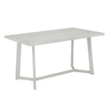 Farmhouse 6 Piece Wood Dining Table Set With 4 Upholstered Chairs And Bench, Gray Gray Wood Dining Room Bench Seating Rubberwood Rectangular Dining Table With Chair And Bench Upholstered Chair Wood Gray Solid Back Seats 6 Farmhouse Trestle Foam Solid