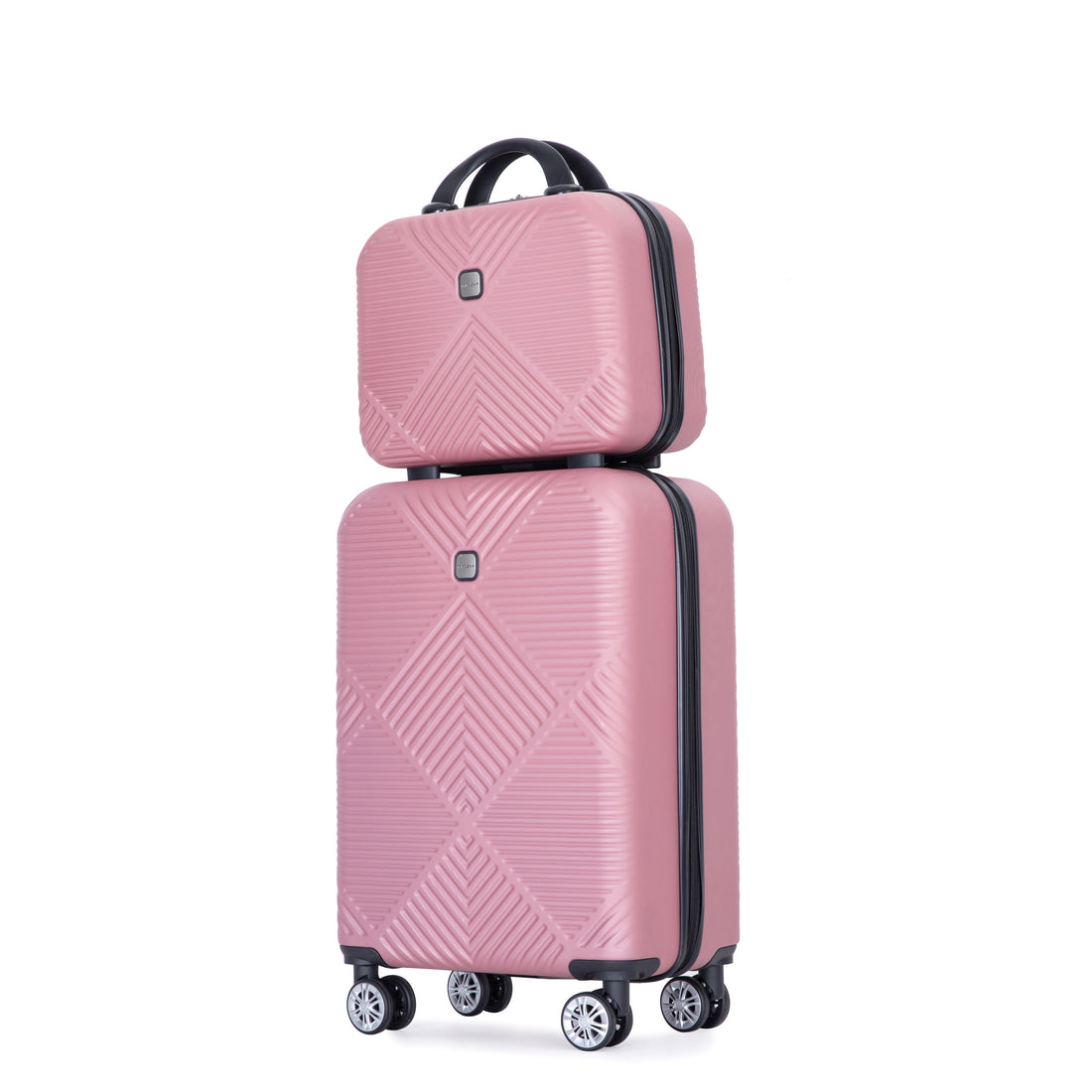 2Piece Luggage Sets Abs Lightweight Suitcasespinner Wheels, 20 14 Pink Pink Abs