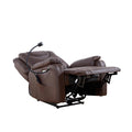 Liyasi Zero Gravity Power Recliner With Comfortable Lying Degree, Massage, Heating And Phone Holder, Side Pockets, Usb Charge Ports, Enjoy Extreme Relaxation Brown Power Remote Primary Living Space Medium Soft Eucalyptus Foam Bonded Leather