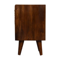 Mini Manila Gold 1 Drawer Bedside Chestnut Wood Metal