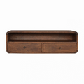 Floating Chestnut Open Console Chestnut Solid Wood