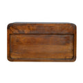 Chestnut Curve Floating Bedside Chestnut Solid Wood
