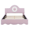 Full Size Upholstered Platform Bed With Led Headboard, Pink Box Spring Not Required Full Pink Wood Bedroom Upholstered