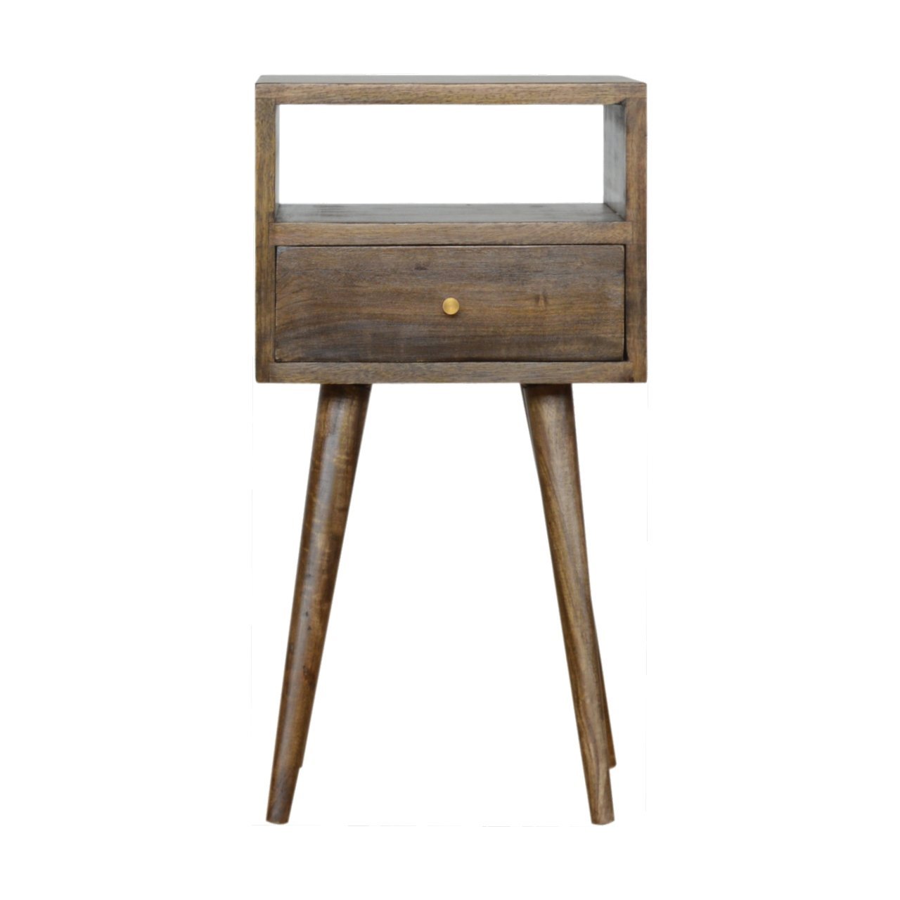 Mini Grey Washed Bedside Gray Wash Solid Wood
