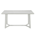Farmhouse 6 Piece Wood Dining Table Set With 4 Upholstered Chairs And Bench, Gray Gray Wood Dining Room Bench Seating Rubberwood Rectangular Dining Table With Chair And Bench Upholstered Chair Wood Gray Solid Back Seats 6 Farmhouse Trestle Foam Solid