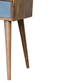 Mini Blue Hand Painted Bedside Blue Solid Wood