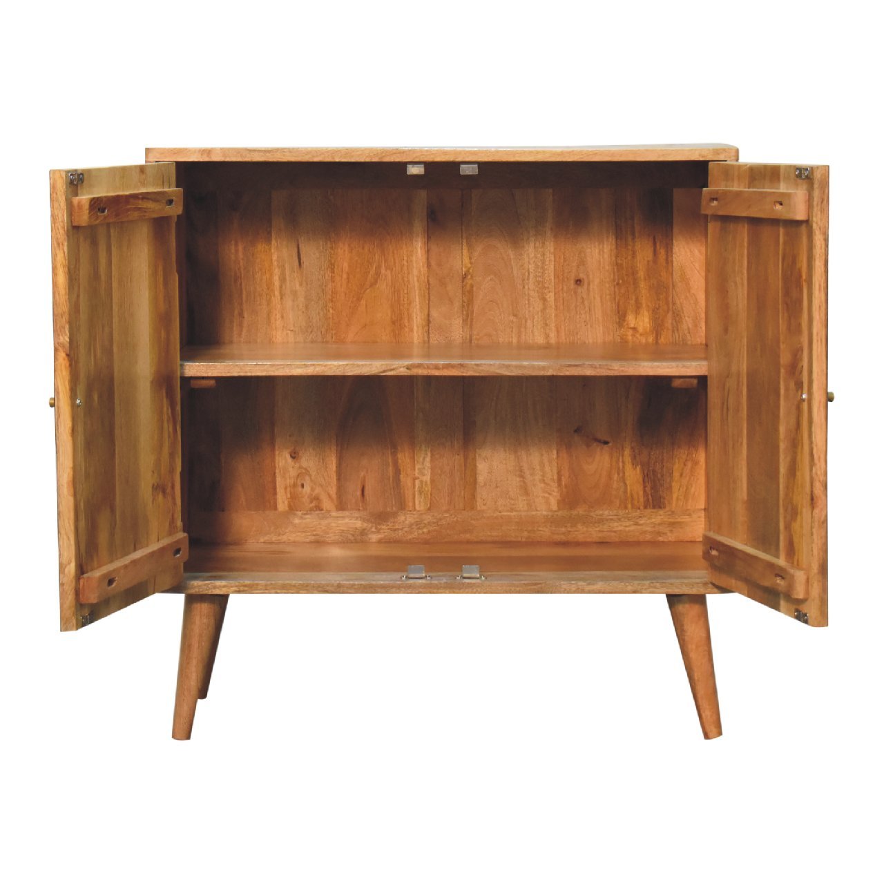 Slade Cabinet Stone Gray Solid Wood