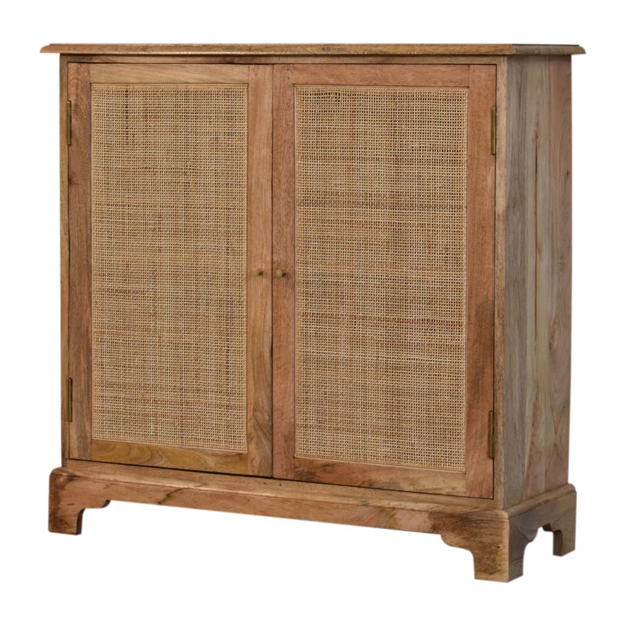 Close Knit Lounge Cabinet Oak Wood Rattan