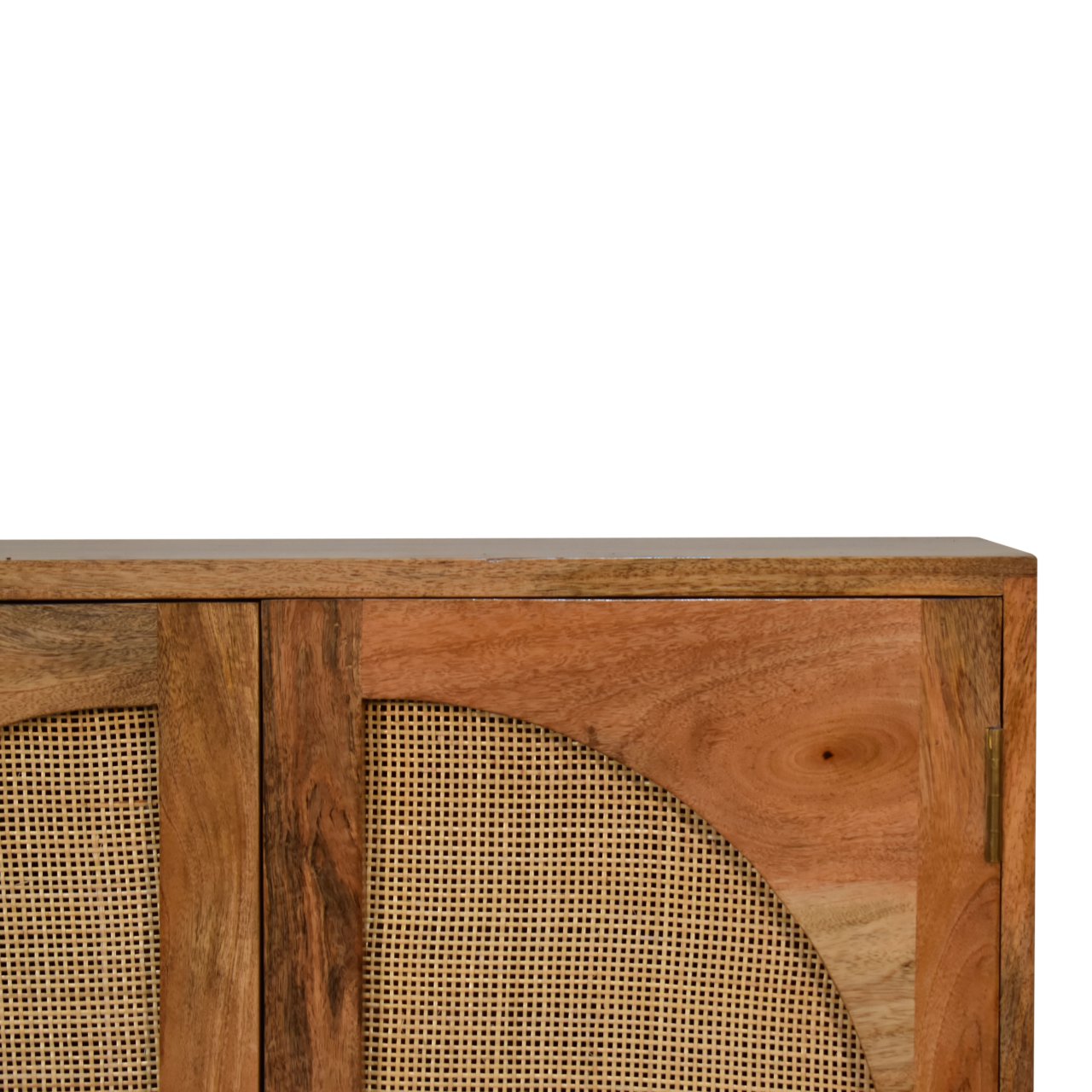 Close Knit Leaf Cabinet Oak Wood Rattan