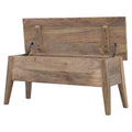 Solid Wood Lid Up Storage Bench Oak Solid Wood