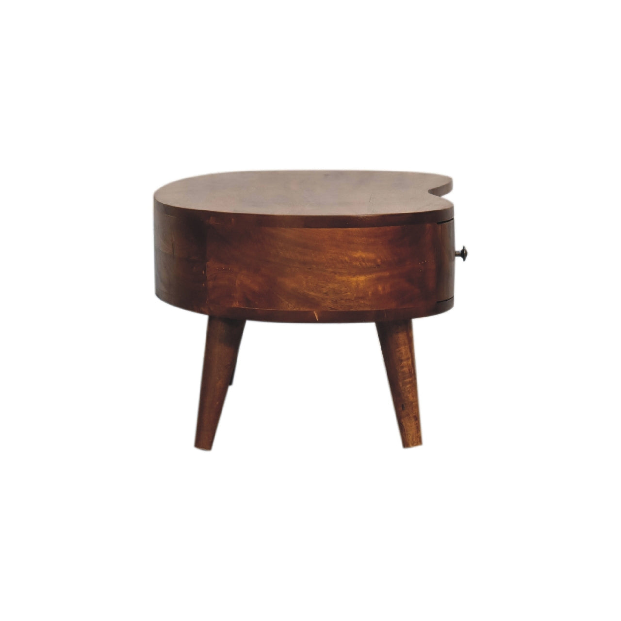 Solid Wood Mini Chestnut Wave Coffee Table Chestnut Brown Bedroom Classic,Contemporary Freestanding Mango Drawers Coffee & End Tables Lacquered Wood Solid Wood
