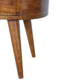 Chestnut Rounded Bedside Table Chestnut Solid Wood