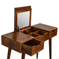 Chestnut Foldable Mirror Table Chestnut Solid Wood