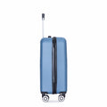 4 Piece Abs Lightweight Suitcase, 14 Inch Makeup Box, Aircraft Wheels 14 20 24 28 Blue Blue Abs