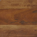 36 Inch Handcrafted Modern Farmhouse Coffee Table, Geometric Angled Square, 1 Drawer, Walnut Mango Wood Brown Metal & Wood