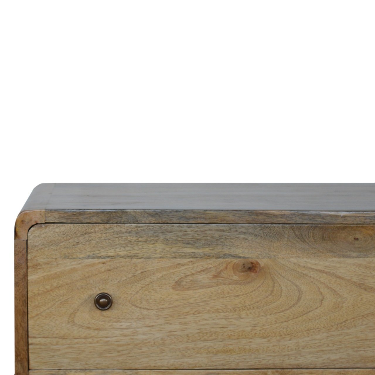 Curved Oak Ish Chest Oak Solid Wood