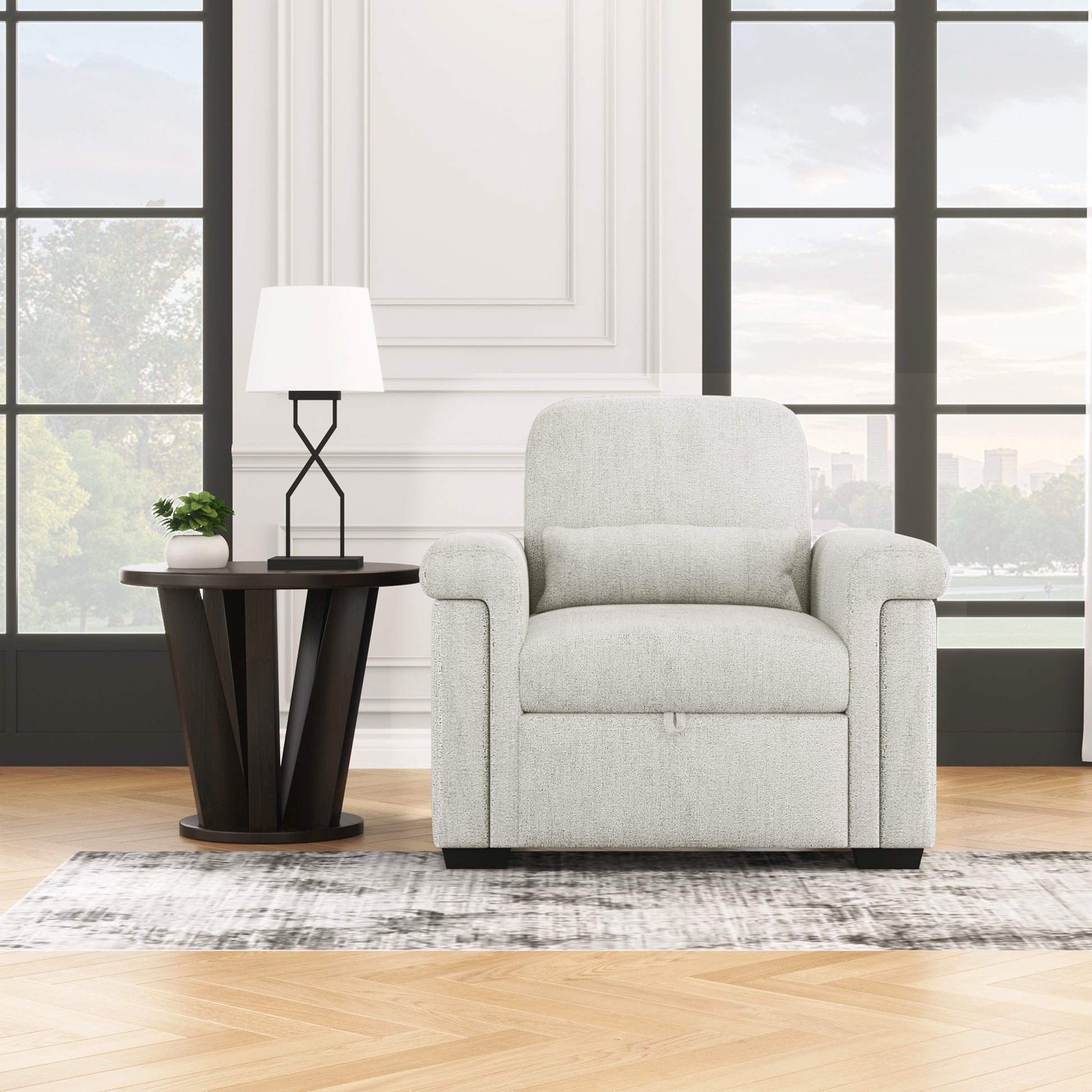 3 In 1 Convertible Sleeper Chair Sofa Bed Pull Out Couch Adjustable Chair With Pillow, Adjust Backrest Into A Sofa, Lounger Chair, Single Bed Or Living Room Or Apartment, Beige Beige Polyester