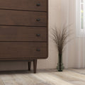 Alexa Mid Century Modern Dresser Brown Solid Wood