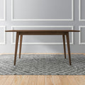 Levi Modern Style Solid Wood Rectangular Dining Kitchen Table Brown Wood