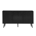 Modern Cabinet With 2 Doors And 3 Drawers, Suitable For Living Rooms, Studies, And Entrances. Black Mdf