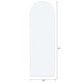 White 63X20 Inch Metal Arch Stand Full Length Mirror White Classic Mdf Glass Aluminium Alloy