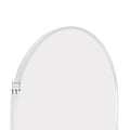 White 65X22 Inch Metal Arch Stand Full Length Mirror White Classic Mdf Glass Aluminium Alloy