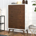Caroline Mid Century Modern Solid Wood Dresser White Solid Wood