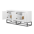 Light Luxury Designed Cabinet With Unique Support Legs And Adjustable Shelves, Suitable For Living Rooms, Corridors, And Study Rooms. White Mdf