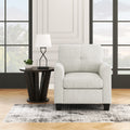 Mid Century Modern Accent Chair Cozy Armchair Button Tufted Back And Wood Legs For Living Room, Office Room, Beige Beige Primary Living Space Polyester