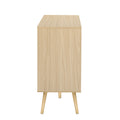 Modern Cabinet With 2 Doors And 3 Drawers, Suitable For Living Rooms, Studies, And Entrances. Natural Mdf