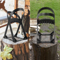 Kindling Splitter Wedges For Cutting Woods Portable Log Splitter Heavy Duty Firewood Splitter & Fire Poker Set Manual Log Splitter Wedge Wood Chopper For Commercial, Outdoor, Home Black Metal