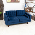 Casey Velvet Loveseat Blue Velvet