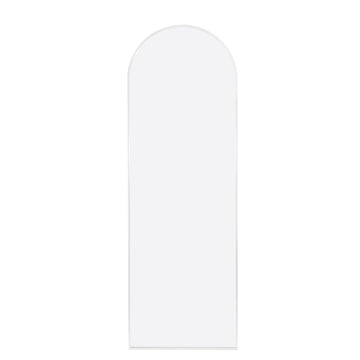 White 65X22 Inch Metal Arch Stand Full Length Mirror White Classic Mdf Glass Aluminium Alloy