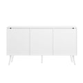 Modern Cabinet With 2 Doors And 3 Drawers, Suitable For Living Rooms, Studies, And Entrances. White Mdf