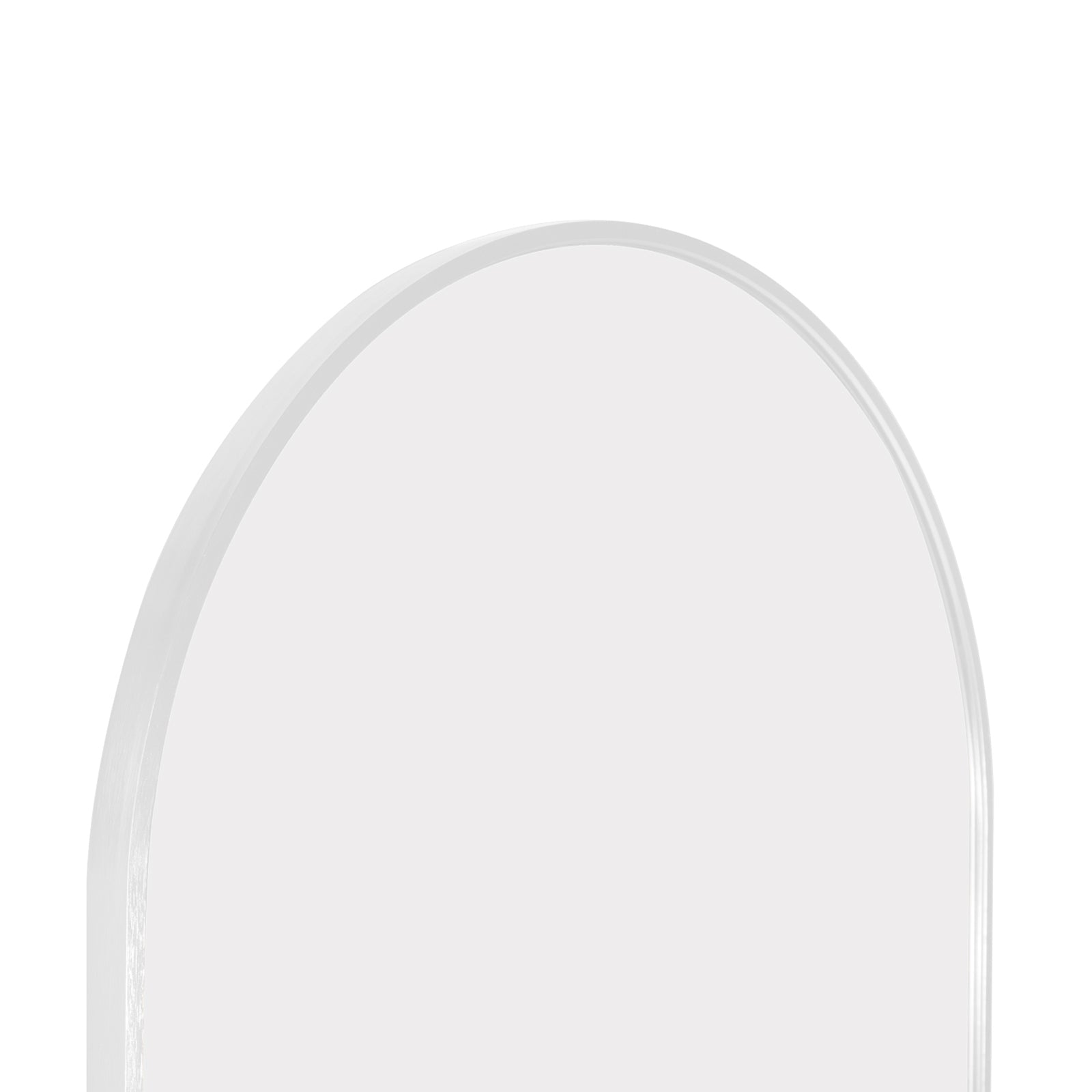 White 65X22 Inch Metal Arch Stand Full Length Mirror White Classic Mdf Glass Aluminium Alloy